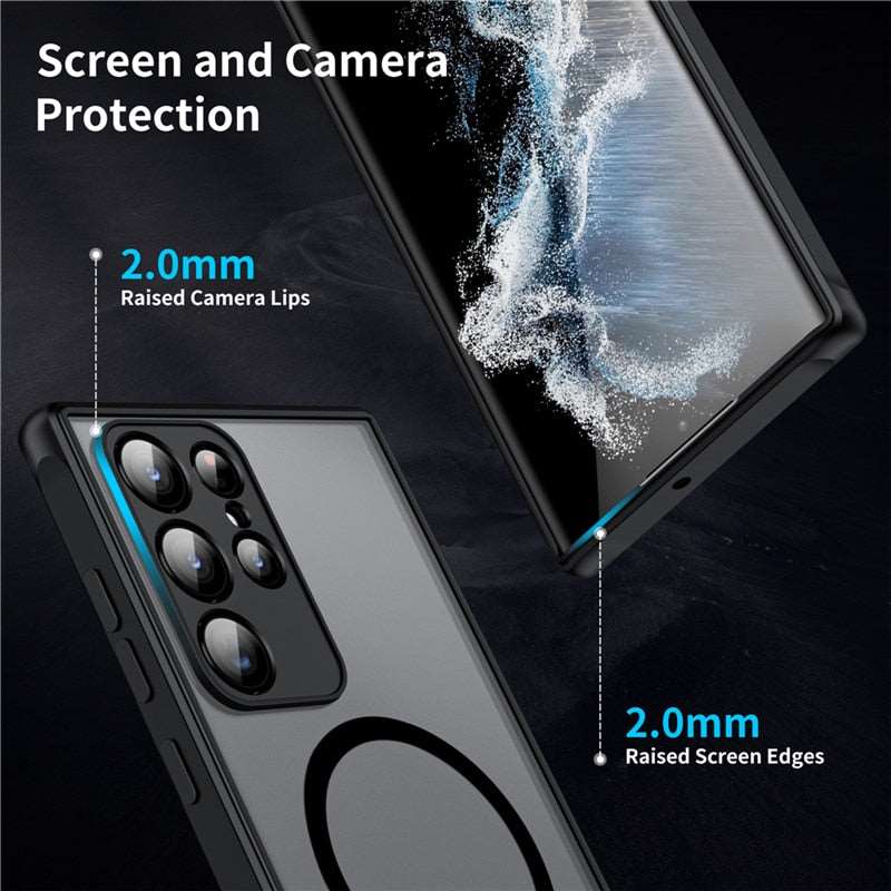 Translucent Shockproof Matte Case For Samsung