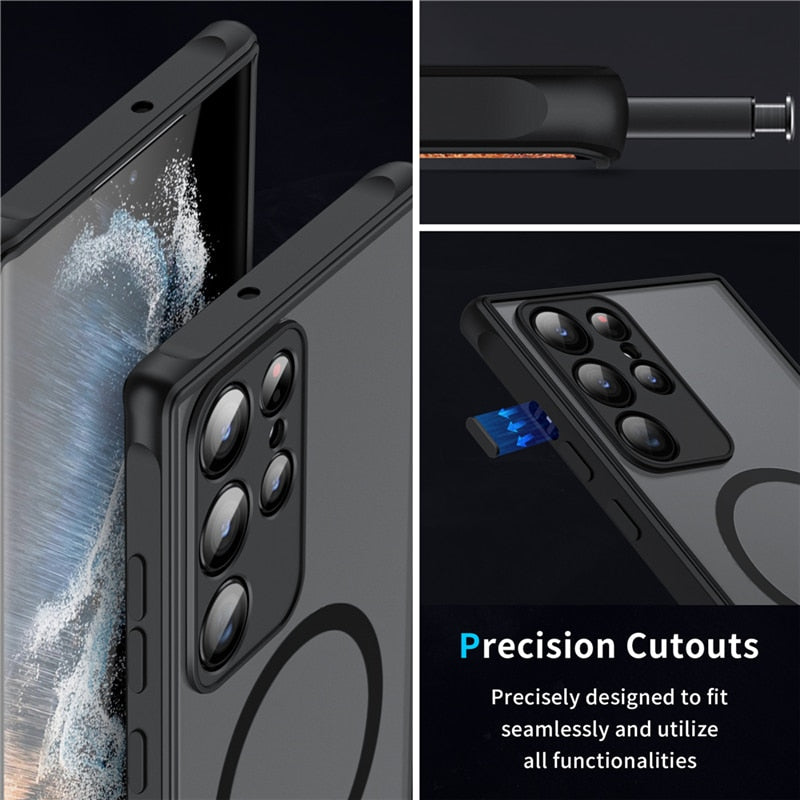 Translucent Shockproof Matte Case For Samsung