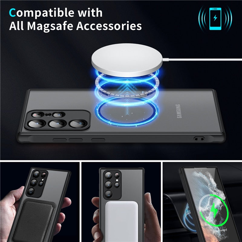 Translucent Shockproof Matte Case For Samsung