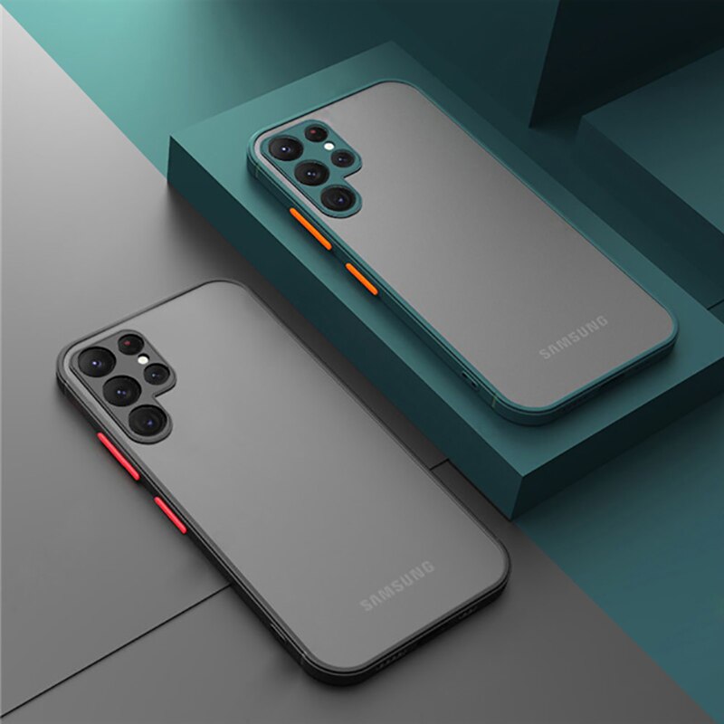 Shockproof Matte Clear Case For Samsung