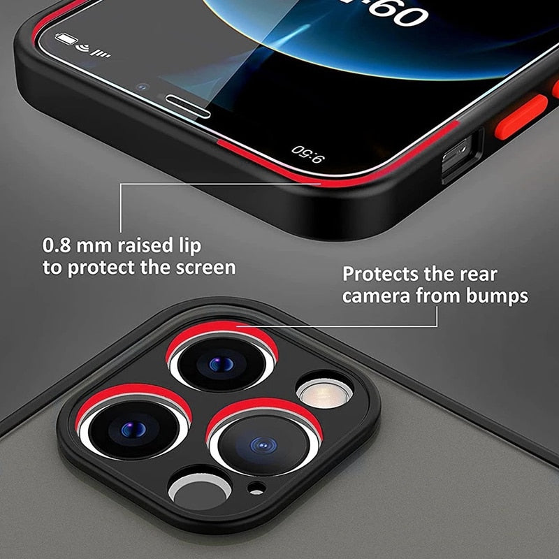 Shockproof Matte Clear Case For Samsung