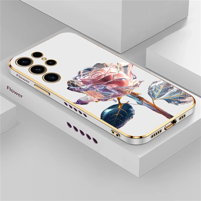 Rose Flower Soft Case For Samsung Galaxy