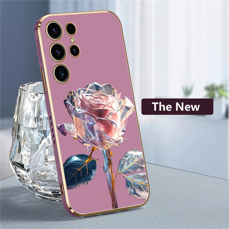 Rose Flower Soft Case For Samsung Galaxy