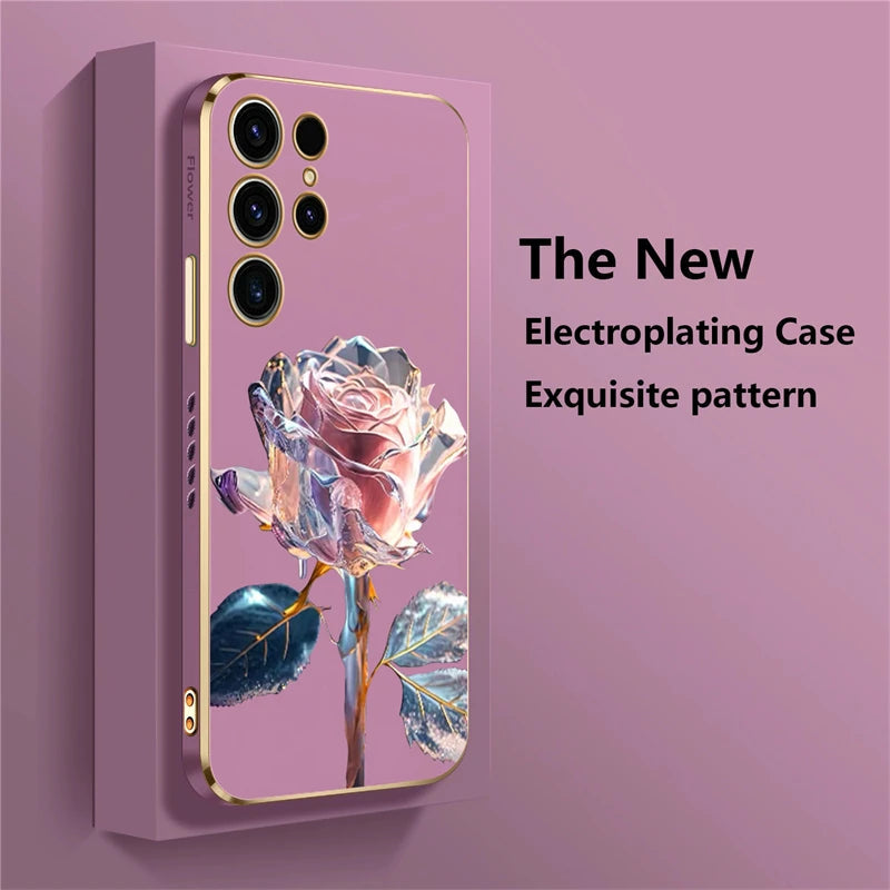 Rose Flower Soft Case For Samsung Galaxy