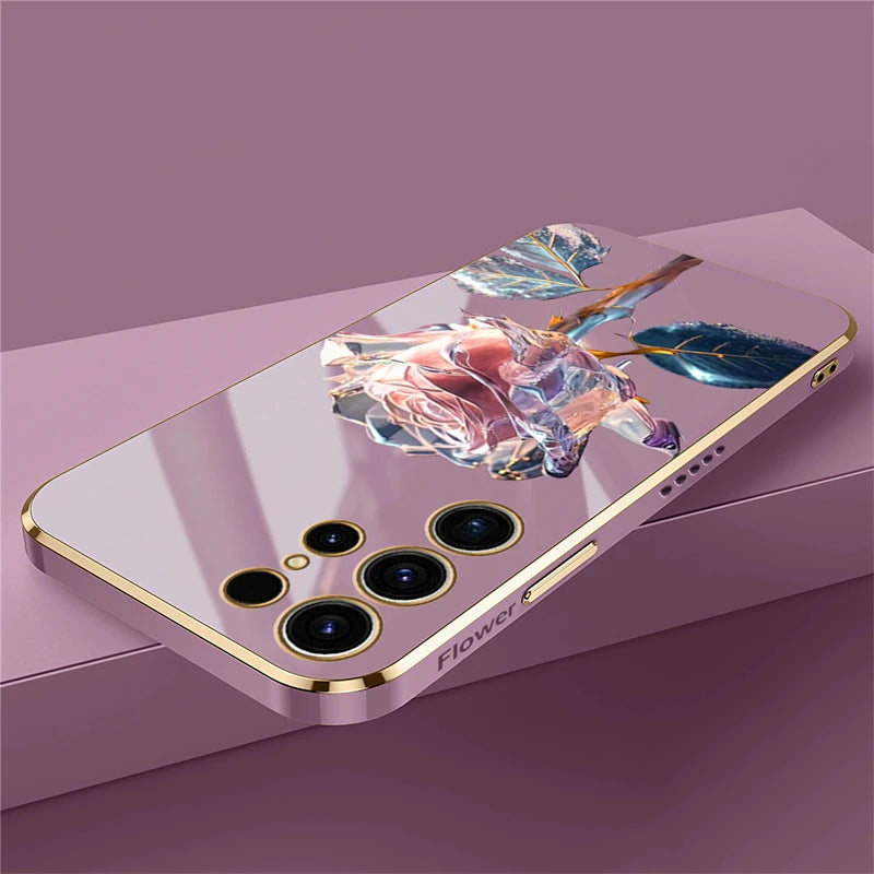 Rose Flower Soft Case For Samsung Galaxy
