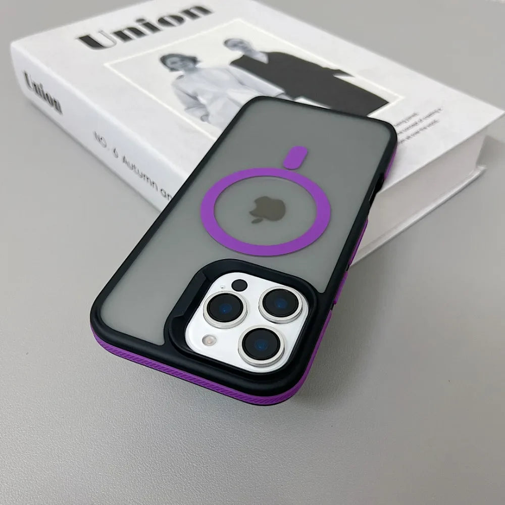 Frame Colorful Matte Translucent Case For iPhone