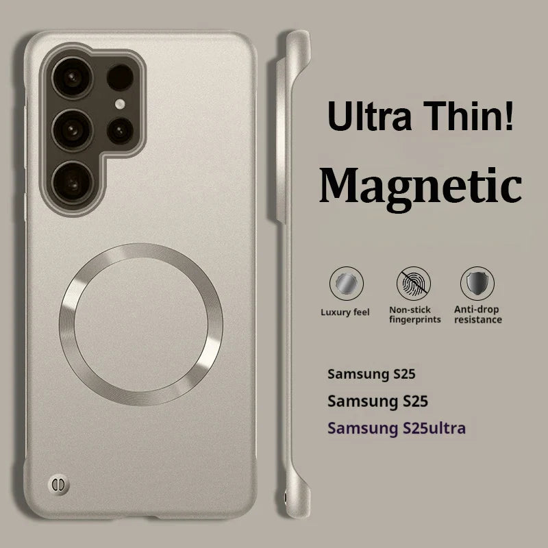Magnetic Borderless Hard Case For Samsung Galaxy