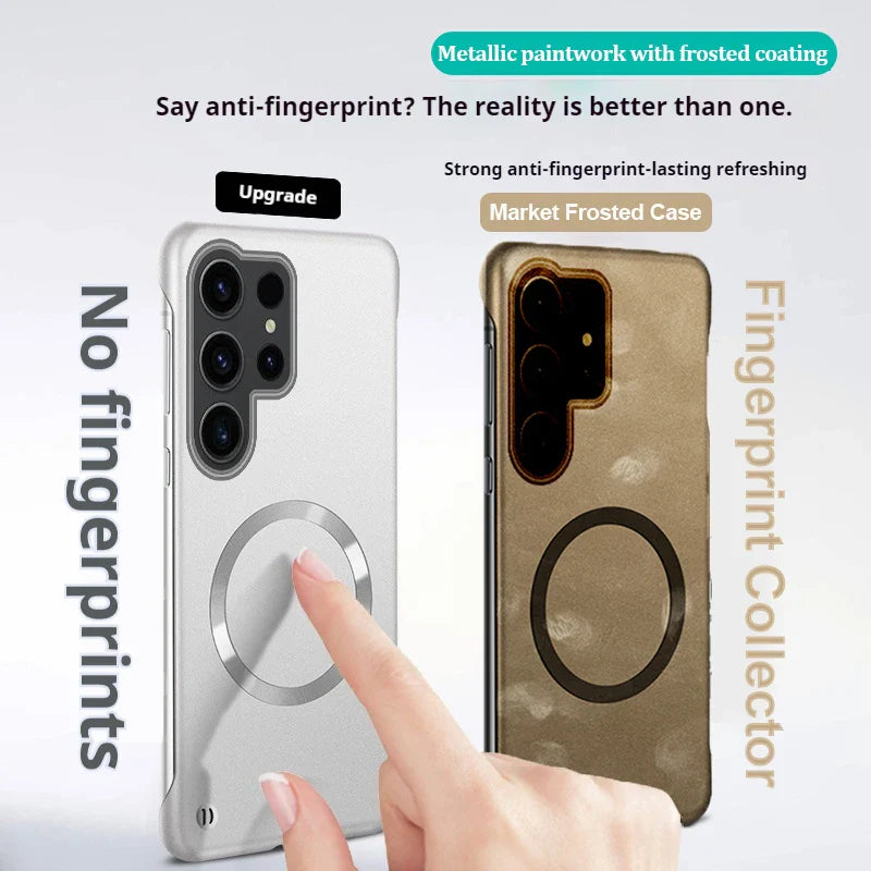 Magnetic Borderless Hard Case For Samsung Galaxy