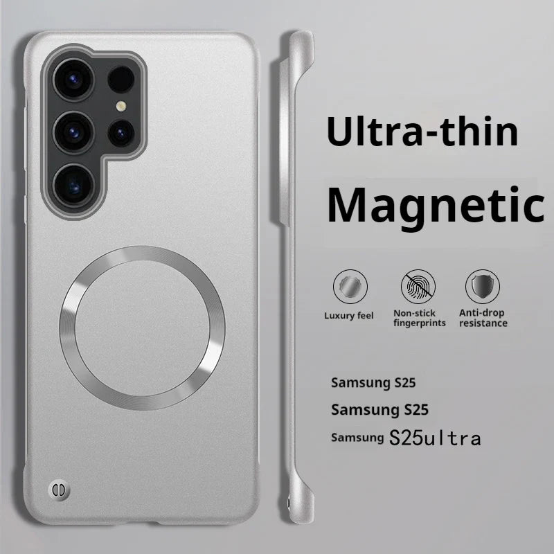 Magnetic Borderless Hard Case For Samsung Galaxy