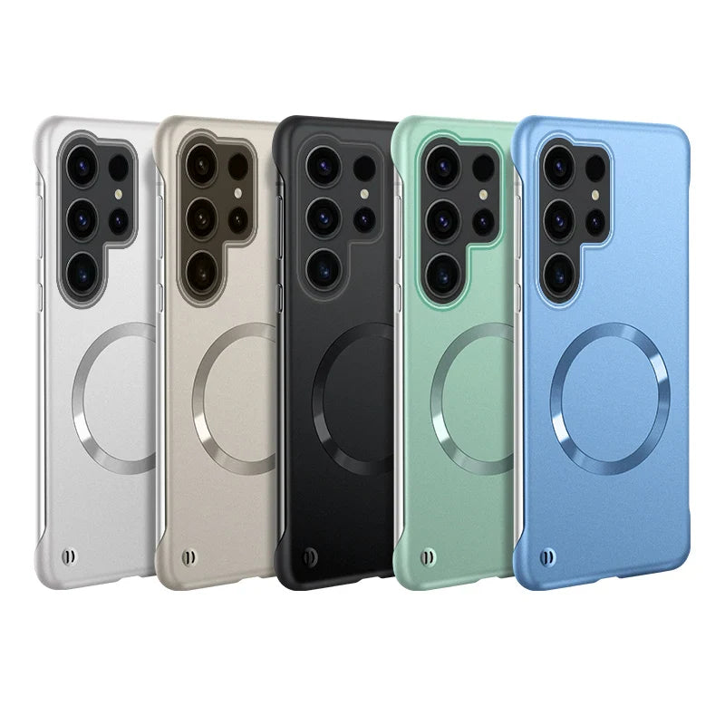 Magnetic Borderless Hard Case For Samsung Galaxy