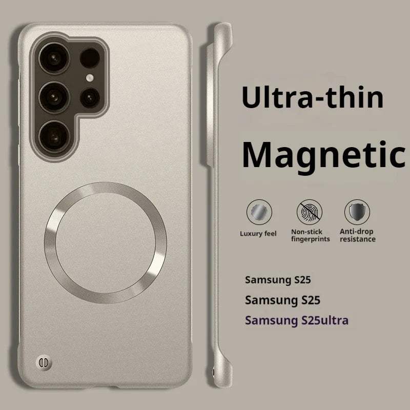 Magnetic Borderless Hard Case For Samsung Galaxy